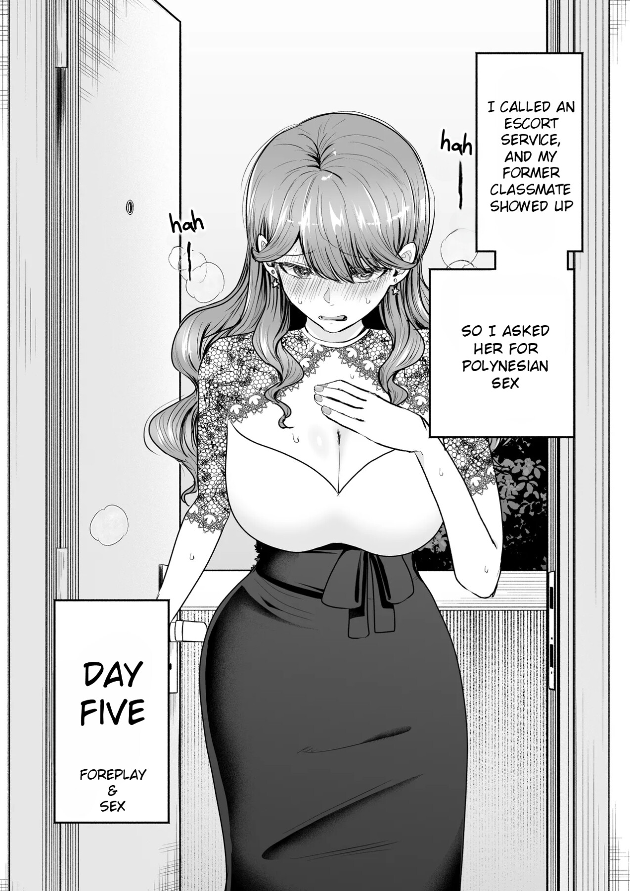 Hentai Manga Comic-I Called an Escort Service, and My Old Classmate Showed Up - Day 6 of Polynesian Sex-Read-6